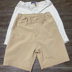 Lot of 2 Boys 4/4T Uniform Khaki Shorts Polo Ralph Lauren and Wrangler
